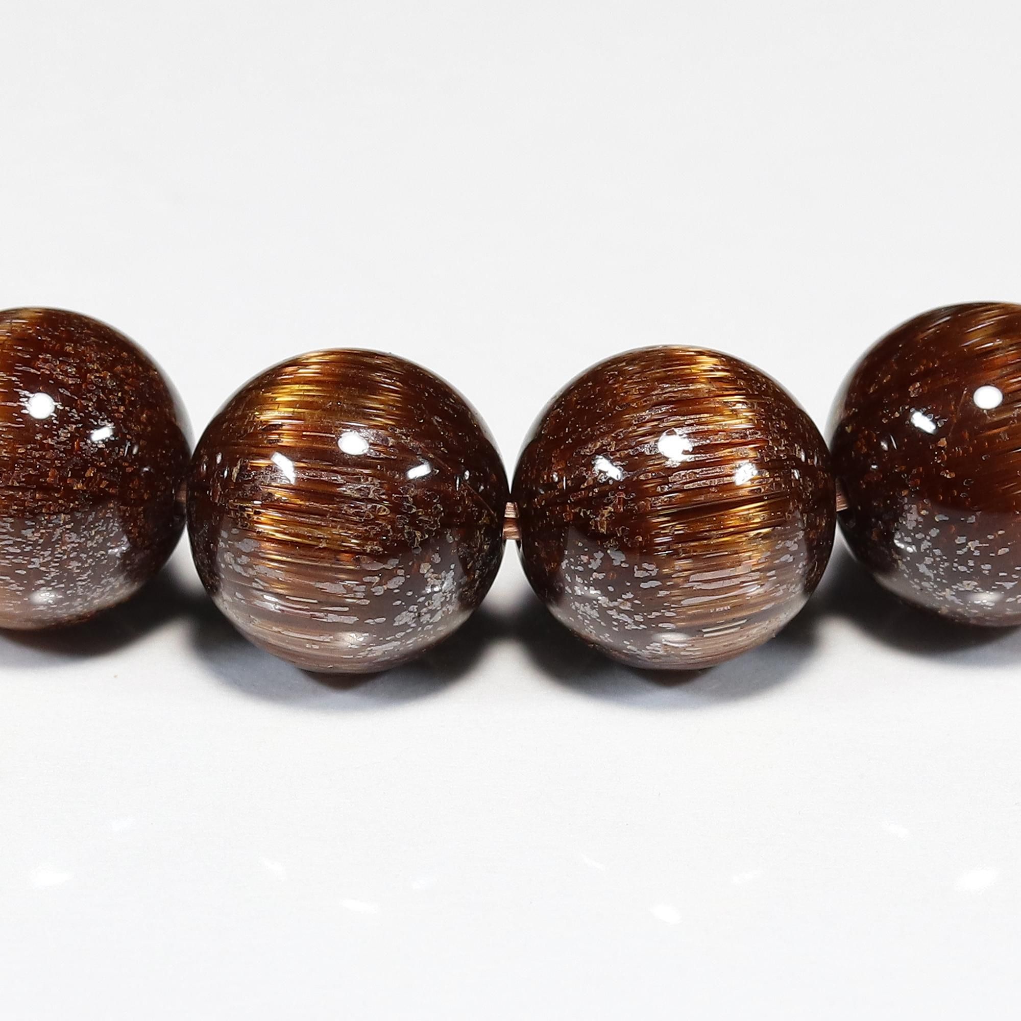 楽天市場】9mm 17cm オレンジキャッツアイルチルクォーツ