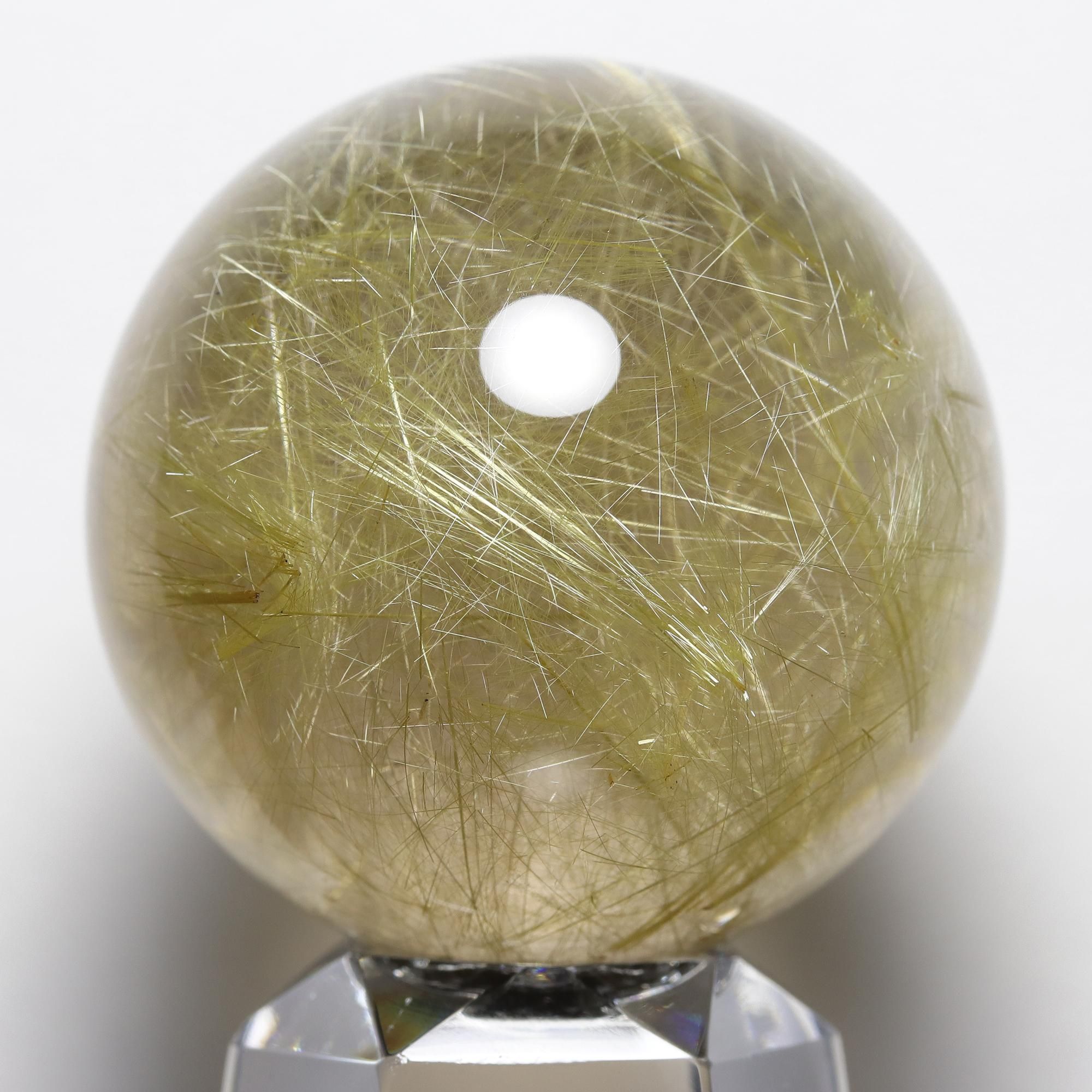 ゴールドルチルクォーツ Φ39.2mm玉 スフィア(型番spr1411)