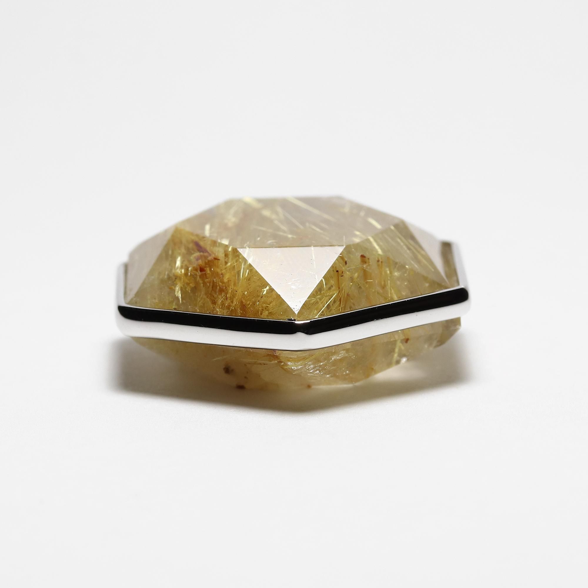 【希少・超美品】お守りゴールデンルチルクォーツヘキサグラム4 希少・超美品】お守りゴールデンルチルクォーツヘキサグラム4