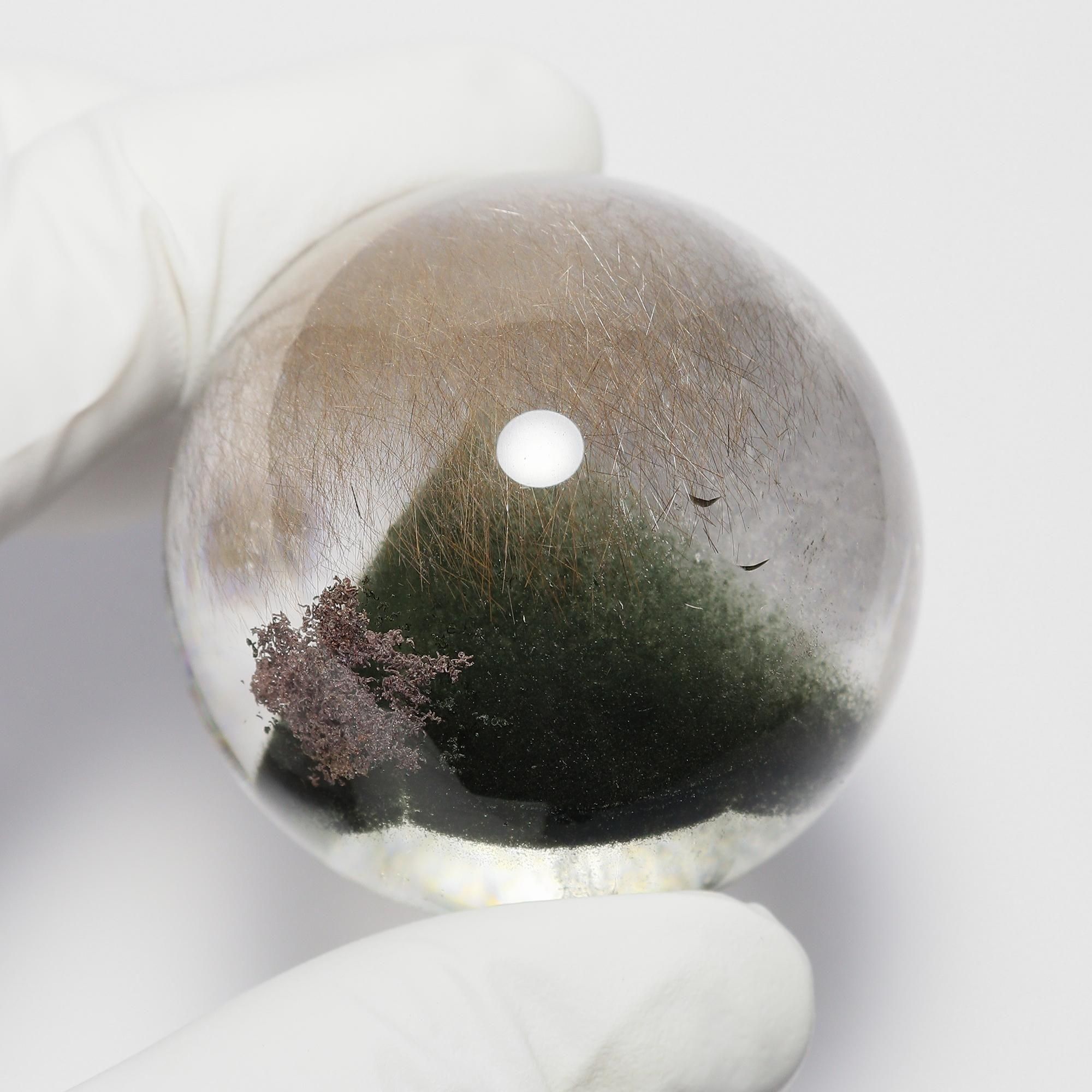 ★超珍品！南インドカルール産グリーンルチルクォーツ ☆超珍品！南インドカルール産グリーンルチルクォーツ