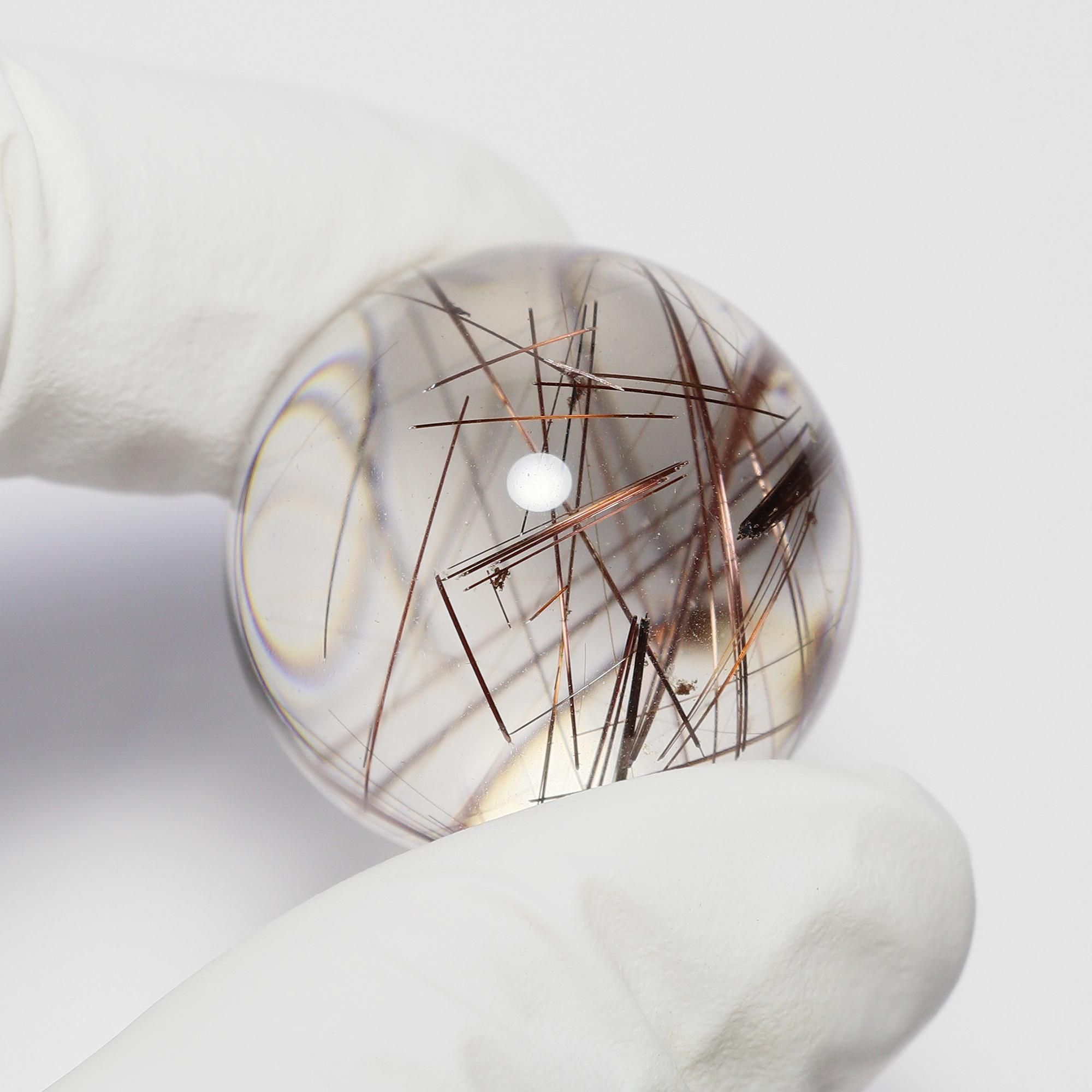 希少】タイチンレッドルチルクォーツ Φ24.9mm玉 スフィア(型番