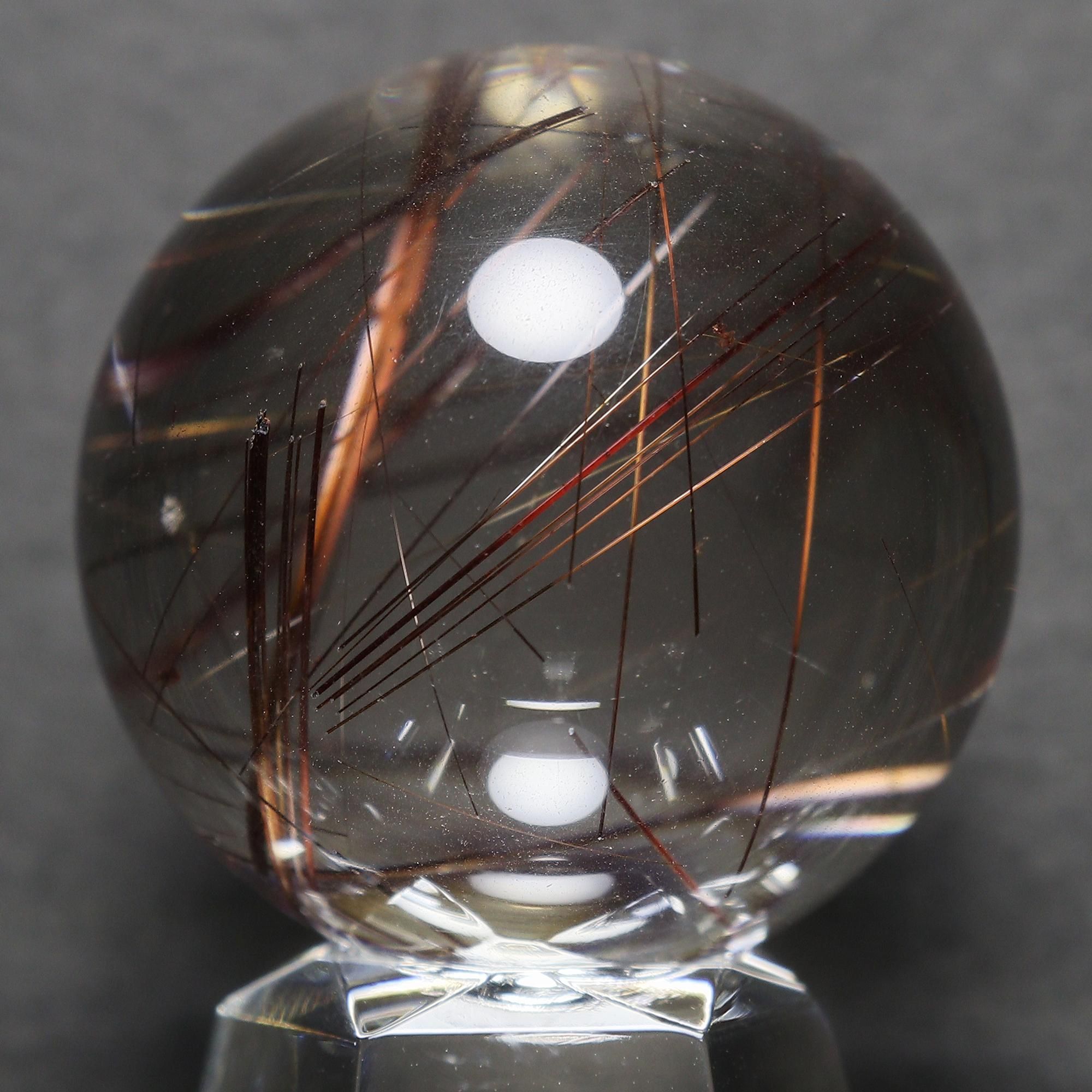 Black ルチルクオーツスフィア ブラックプラチナルチルクォーツ丸玉/スフィア - 埼玉県吉川市の