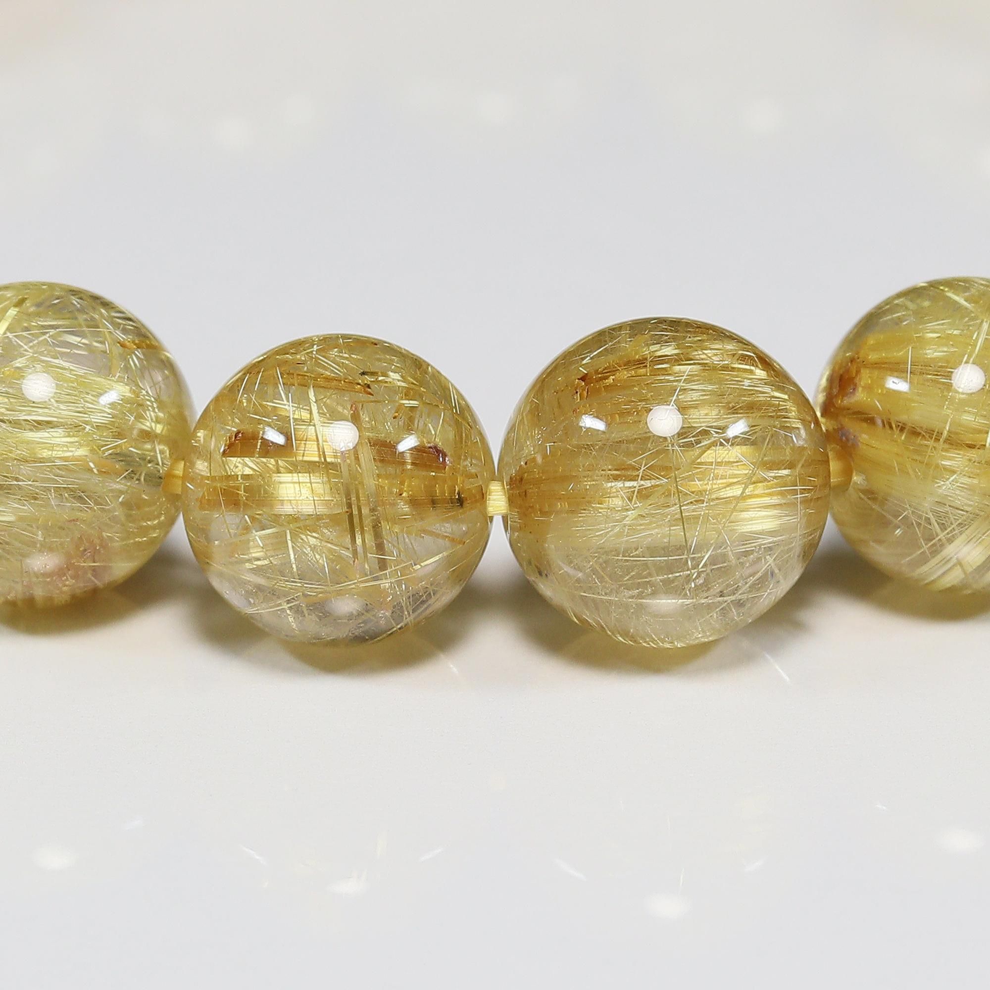 293様／タイチンルチルクォーツ10ミリ タイチンルチルクォーツ ガーデンクォーツ ブレスレット 10mm