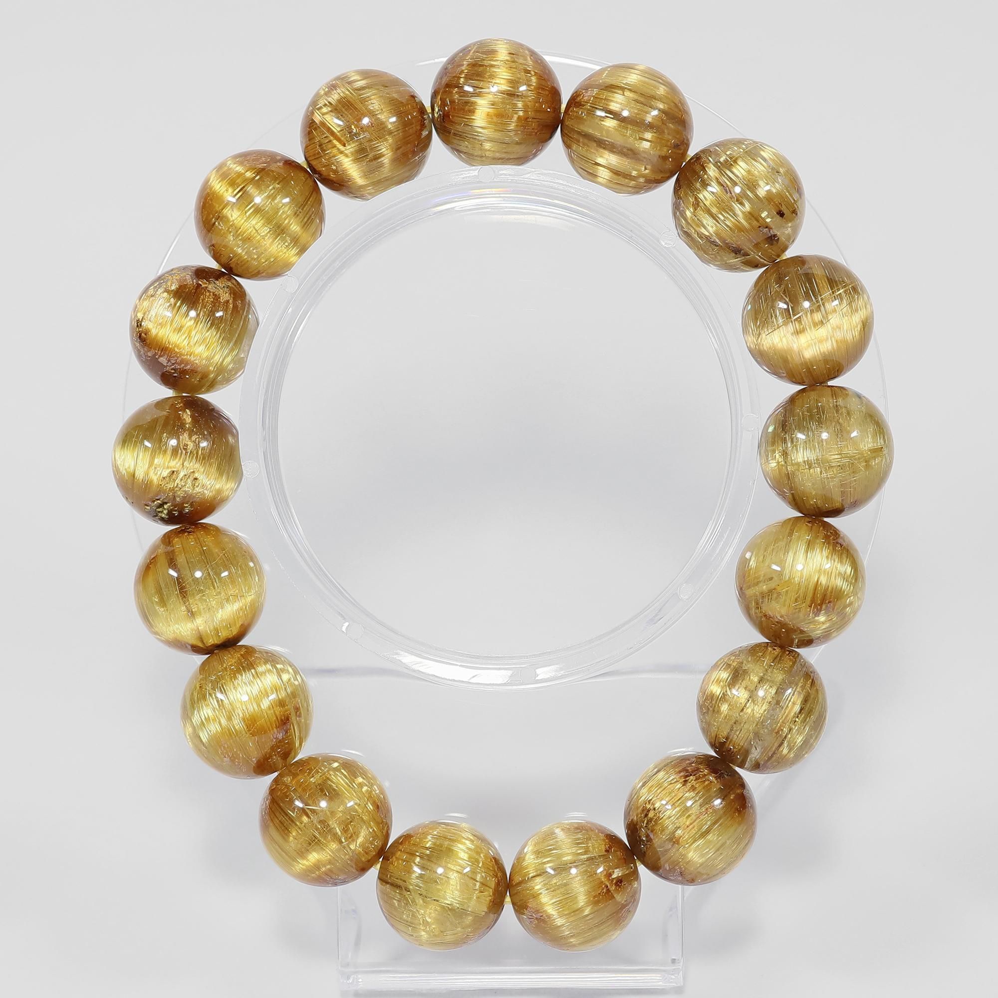 プレミアム タイチンキャッツアイルチルクォーツ 12.5mm玉