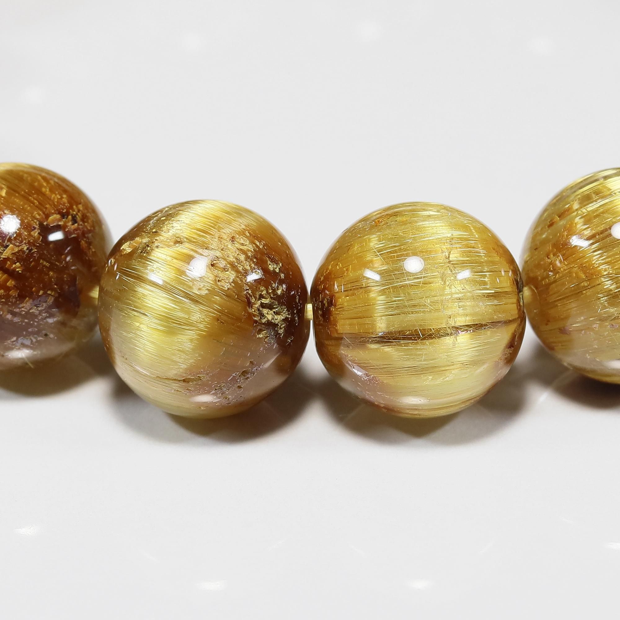 プレミアム タイチンキャッツアイルチルクォーツ 12.5mm玉