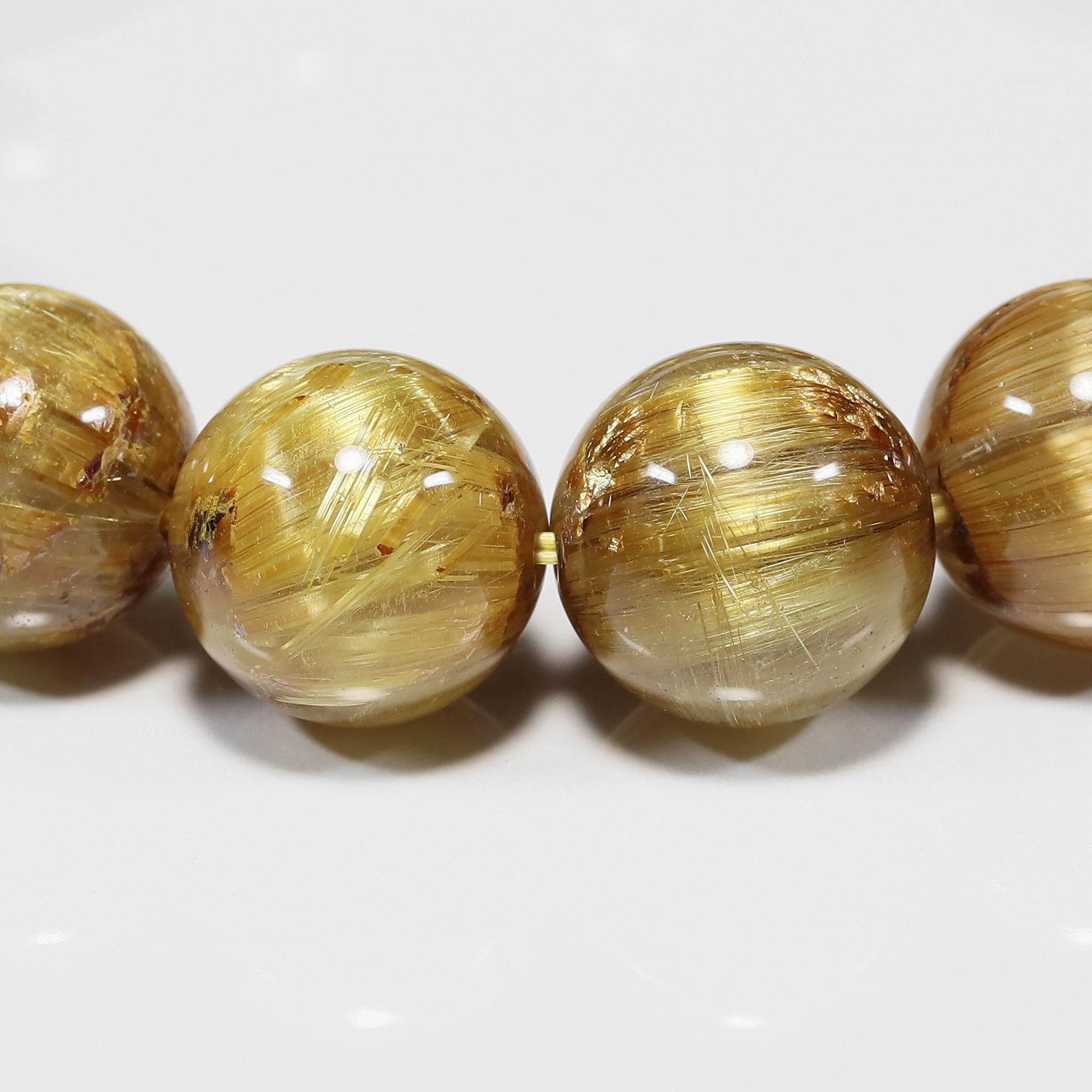 プレミアム タイチンキャッツアイルチルクォーツ 12.5mm玉