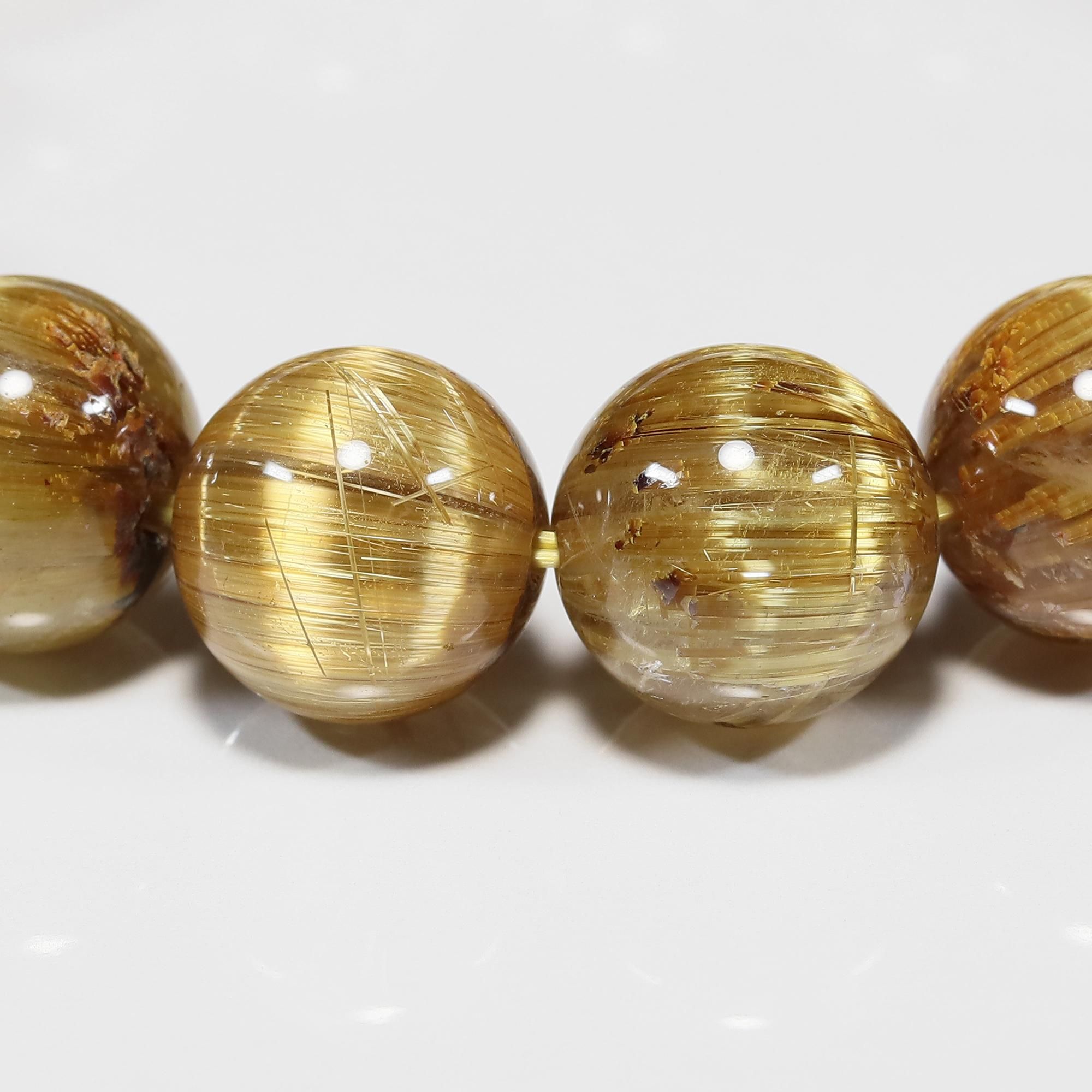 プレミアム タイチンキャッツアイルチルクォーツ 12.5mm玉