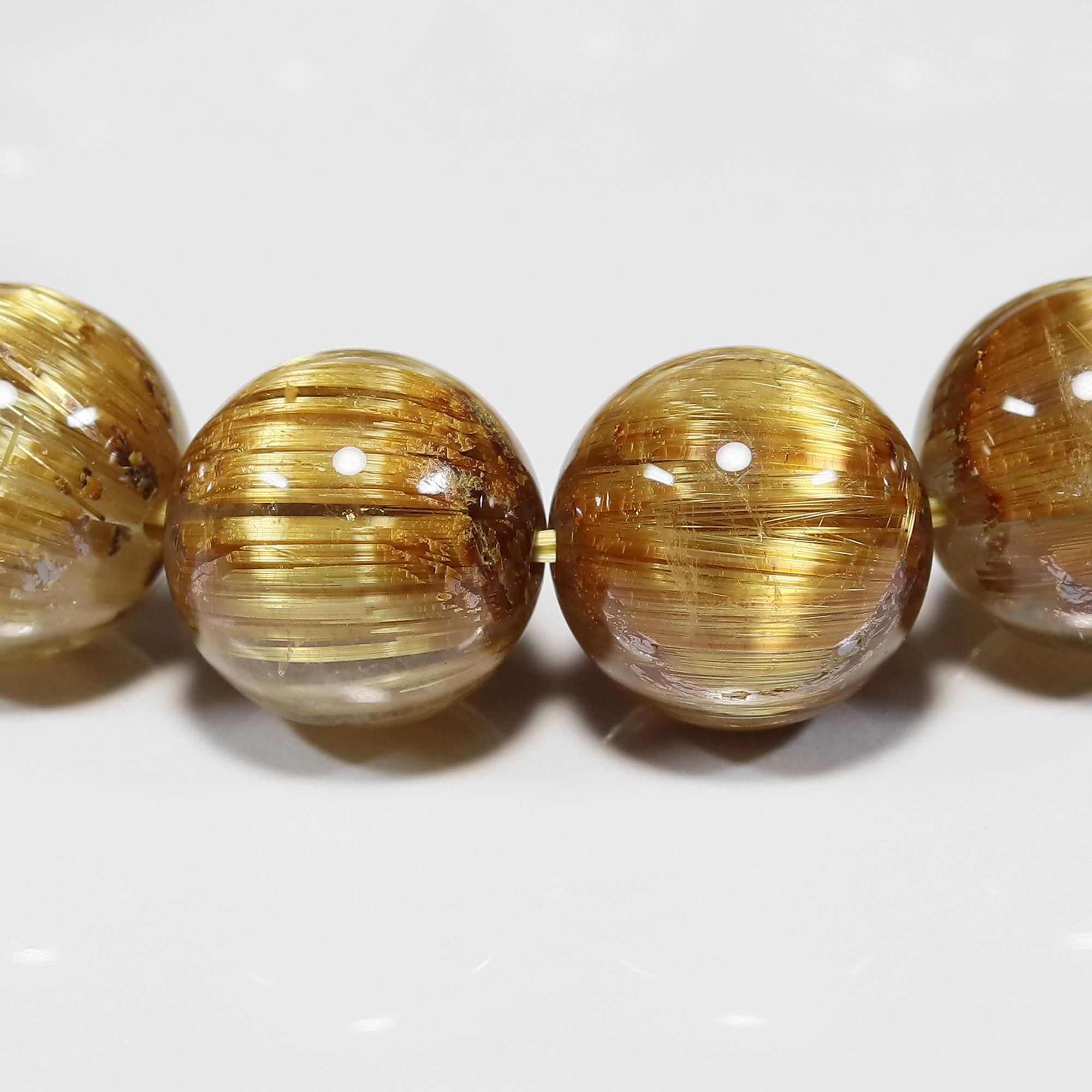 プレミアム タイチンキャッツアイルチルクォーツ 12.5mm玉