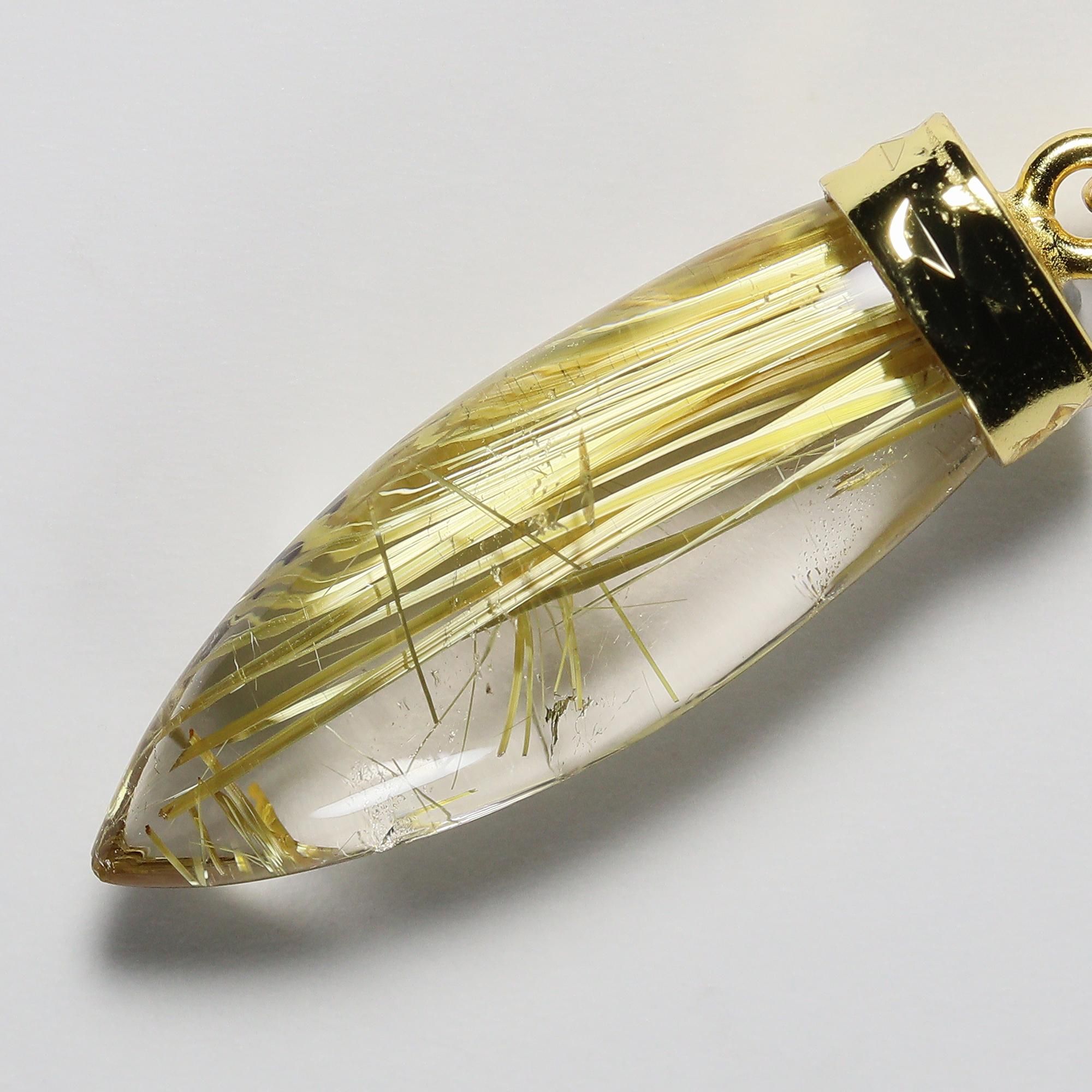 トップクオリティ　タイチンルチル　ルース　美し過ぎます トップクオリティ】【透明度抜群】タイチンルチルクォーツ