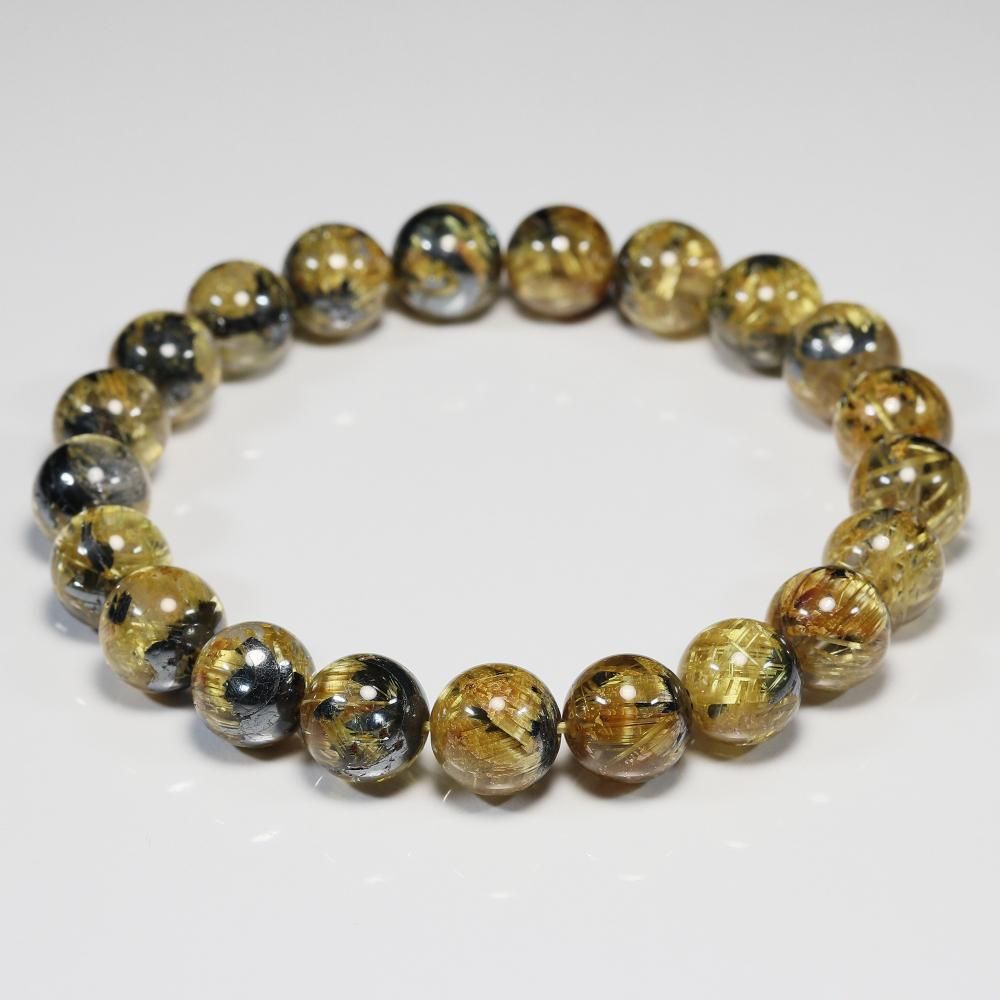 最終値下げ！極上【太陽タイチンルチルバングル】縦15〜16mm横10〜12mm 12mm迫力満点太陽放射ルチル】ルチルクォーツ 12mm玉 タイチン