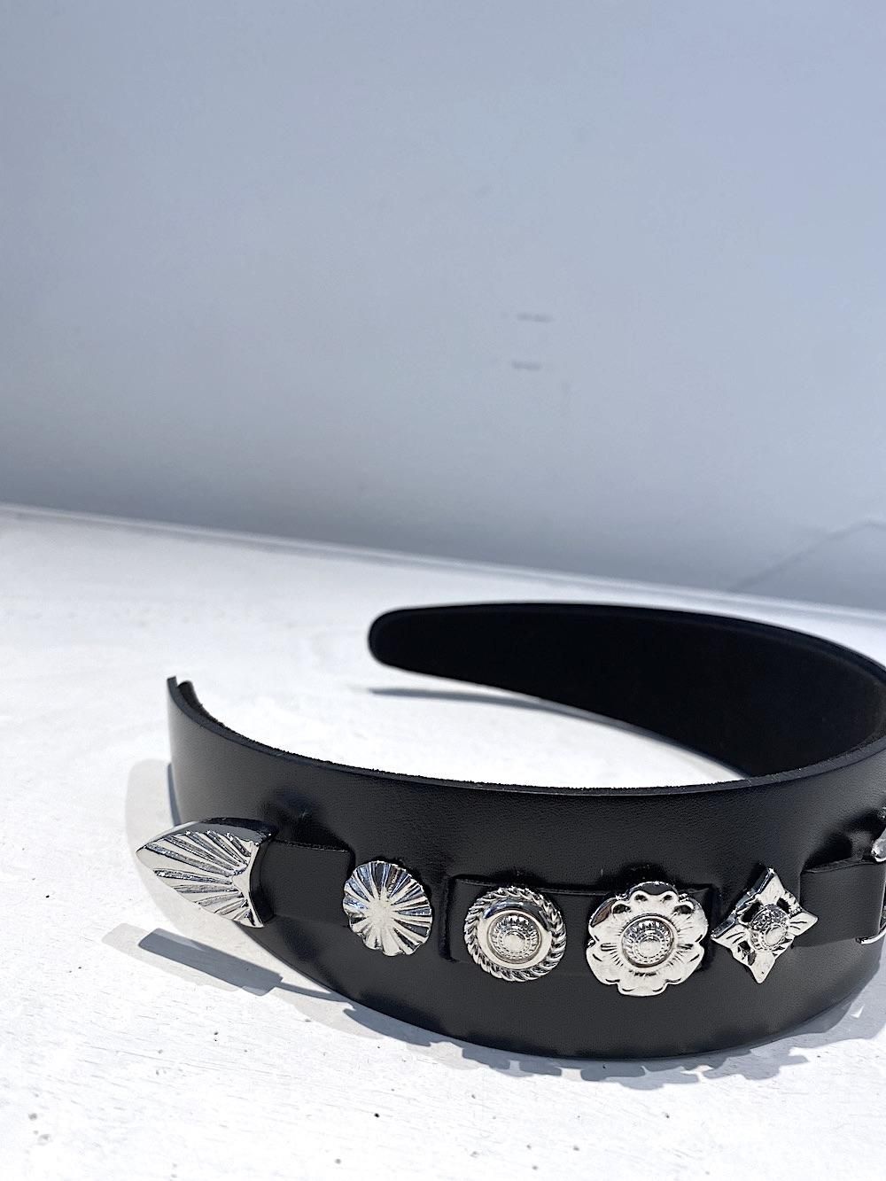 ポさま専用TOGA/トーガＬｅａｔｈｅｒ　ｈｅａｄｂａｎｄ２／BLACK／ONE ポさま専用TOGA/トーガLeather headband2