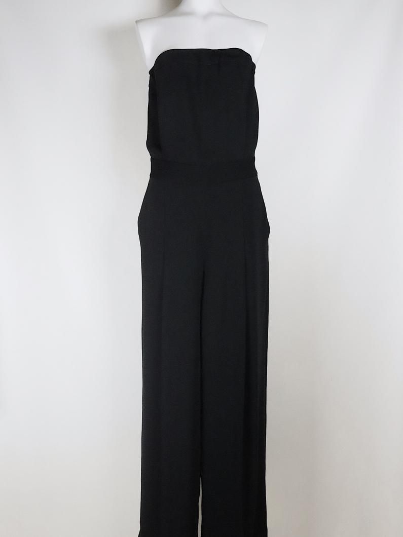SATIN STRAPLESS JUMPSUIT