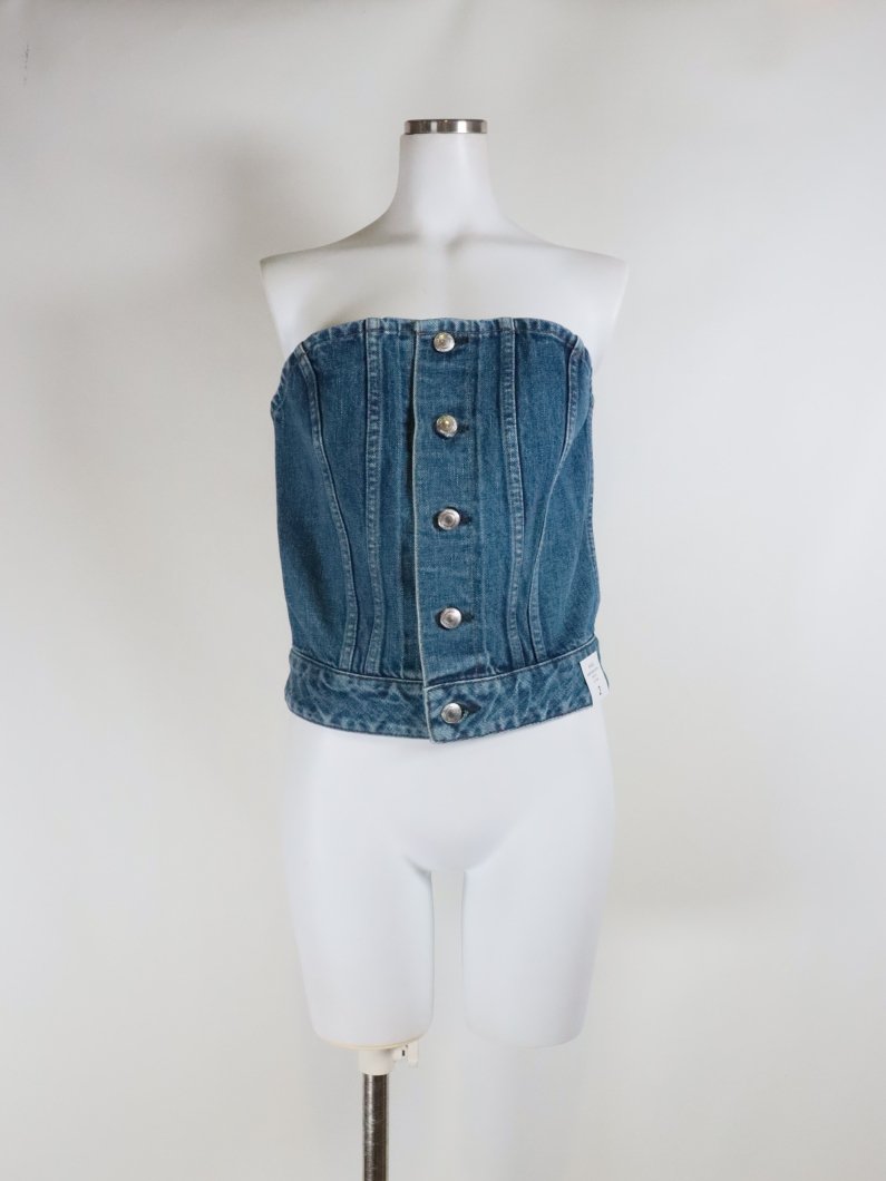 <img class='new_mark_img1' src='https://img.shop-pro.jp/img/new/icons14.gif' style='border:none;display:inline;margin:0px;padding:0px;width:auto;' />DENIM STRAPLESS TOP