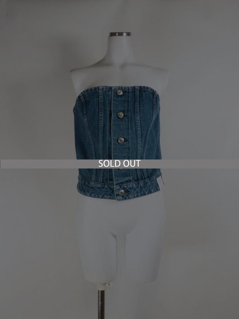 <img class='new_mark_img1' src='https://img.shop-pro.jp/img/new/icons47.gif' style='border:none;display:inline;margin:0px;padding:0px;width:auto;' />DENIM STRAPLESS TOP