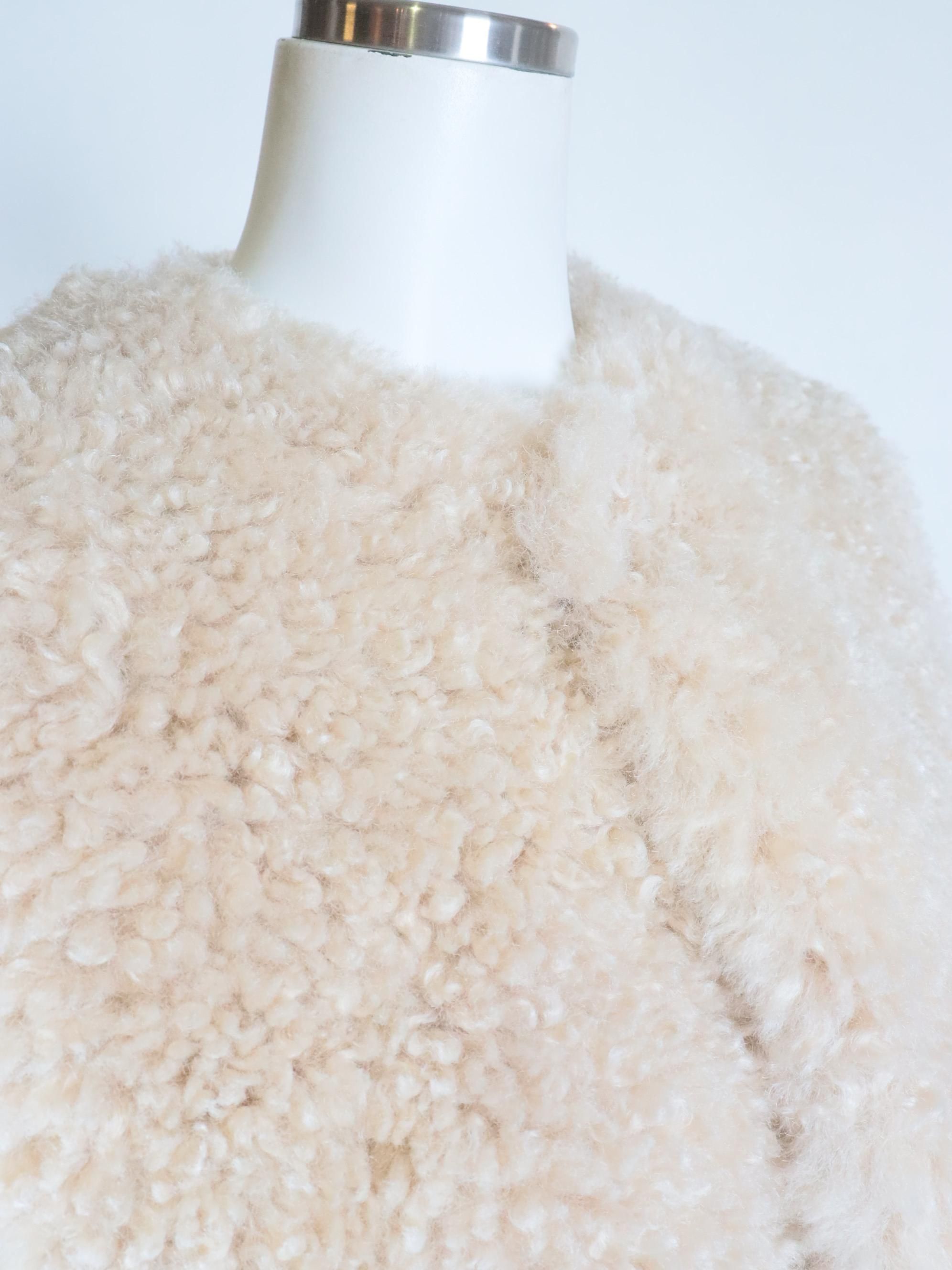 HYKE - HYKE 24AW FAUX SHEARLING CROPPED VEST 定価38500円 17406 フェイクファー ベスト ブラック レディース ハイク【中古】5-0319T◎ HYKE - HYKE 24AW FAUX SHEARLING CROPPED VEST 定価38500円