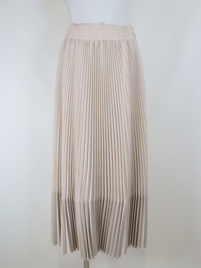 <img class='new_mark_img1' src='https://img.shop-pro.jp/img/new/icons14.gif' style='border:none;display:inline;margin:0px;padding:0px;width:auto;' />TAFFETA  ECO-LEATHER PLEATED SKIRT