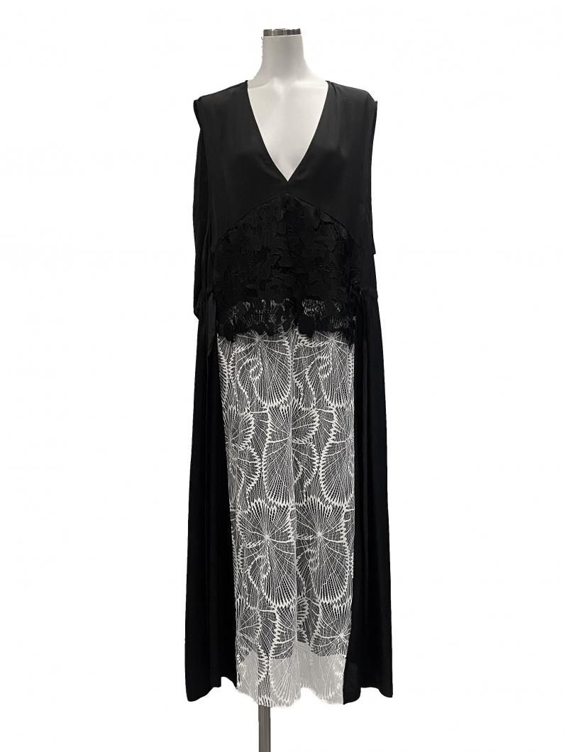 <img class='new_mark_img1' src='https://img.shop-pro.jp/img/new/icons14.gif' style='border:none;display:inline;margin:0px;padding:0px;width:auto;' />ACETATE TWILL LACE DRESS