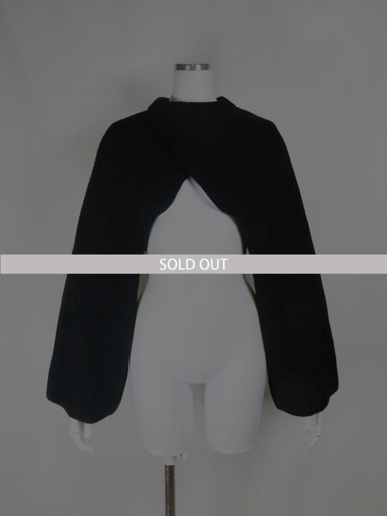 <img class='new_mark_img1' src='https://img.shop-pro.jp/img/new/icons47.gif' style='border:none;display:inline;margin:0px;padding:0px;width:auto;' />RIBBED KNIT WOOL SHRUG