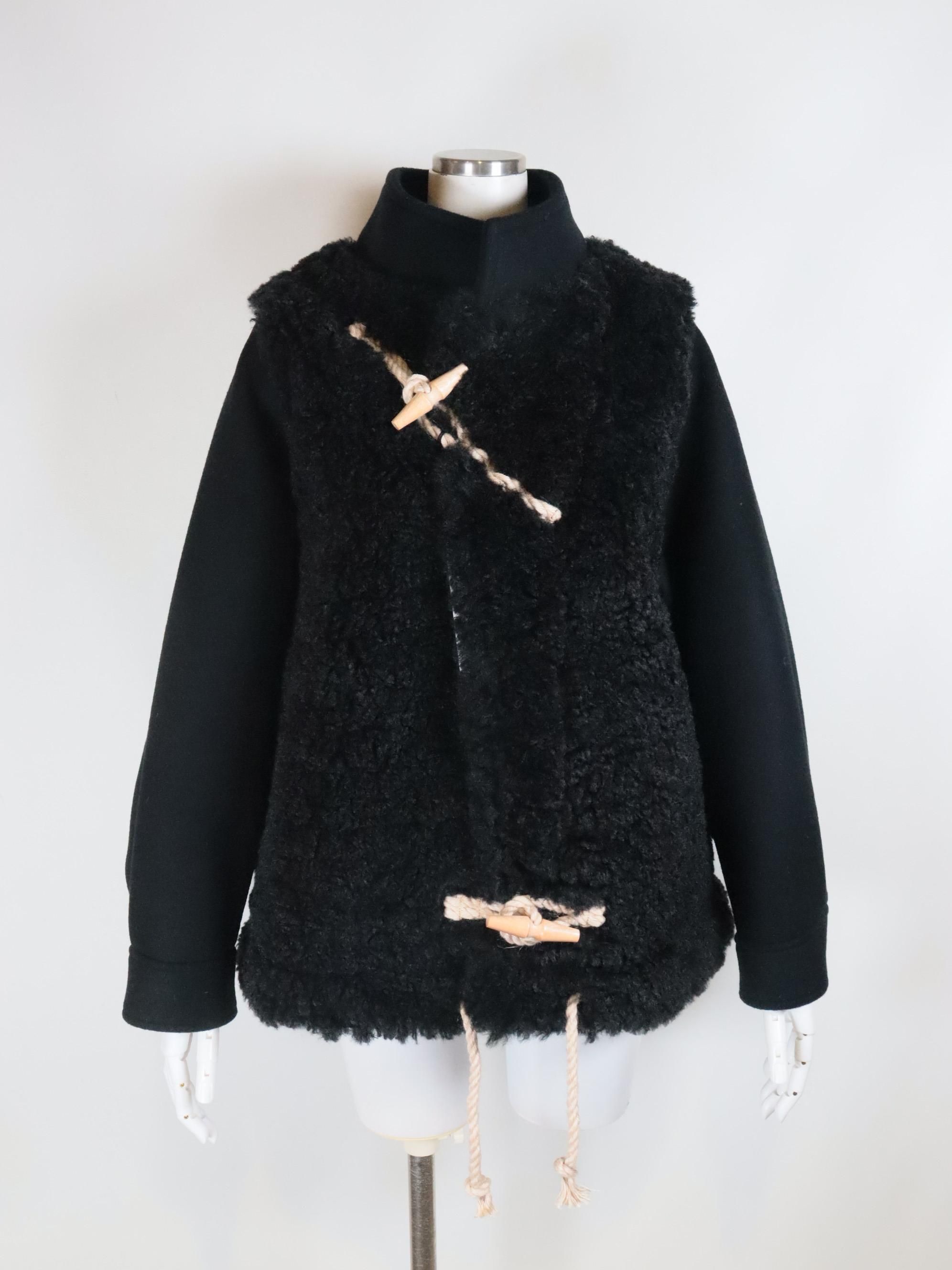 HYKEハイク黒 ウール ロングコート 極美品】HYKE モヘアコート シャギーロングコート ダブル 黒 - メルカリ