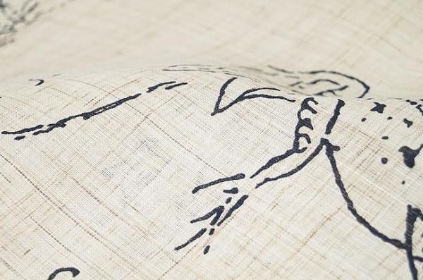 暖簾 (のれん) 麻100% 鳥獣戯画 日本製 120cm n-1030- 作務衣 暖簾 (のれん) 麻100% 鳥獣戯画 日本製 120cm n-1030- 作務衣