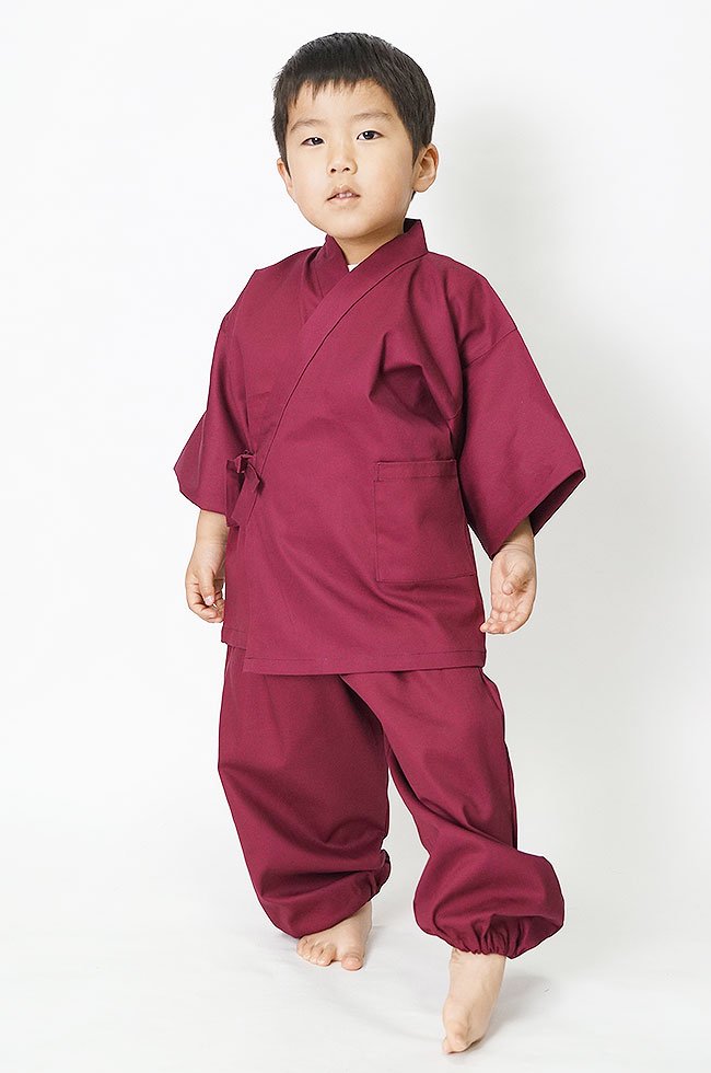 作務衣 子供 綾織り作務衣　キッズ　90ｃｍ～120ｃｍ　日本製 - 作務衣の通販なら専門店職人の技ひめか