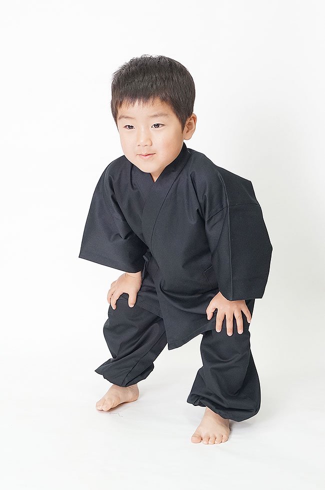 作務衣 子供 綾織り作務衣　キッズ　90ｃｍ～120ｃｍ　日本製 - 作務衣の通販なら専門店職人の技ひめか
