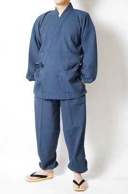 作務衣 夏用 日本製 楊柳作務衣 袖・裾ゴム式- 作務衣の通販,販売なら 