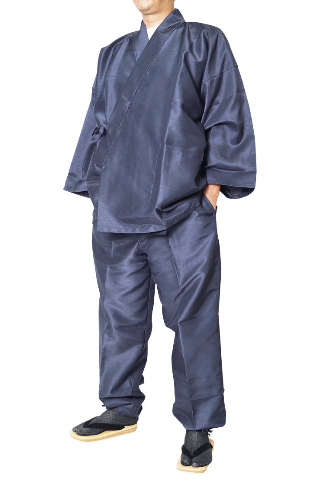 作務衣 日本製 シルクライク作務衣 1122 ポリエステル100％ M/L/LL - 作務衣の通販,販売なら専門店職人の技ひめか