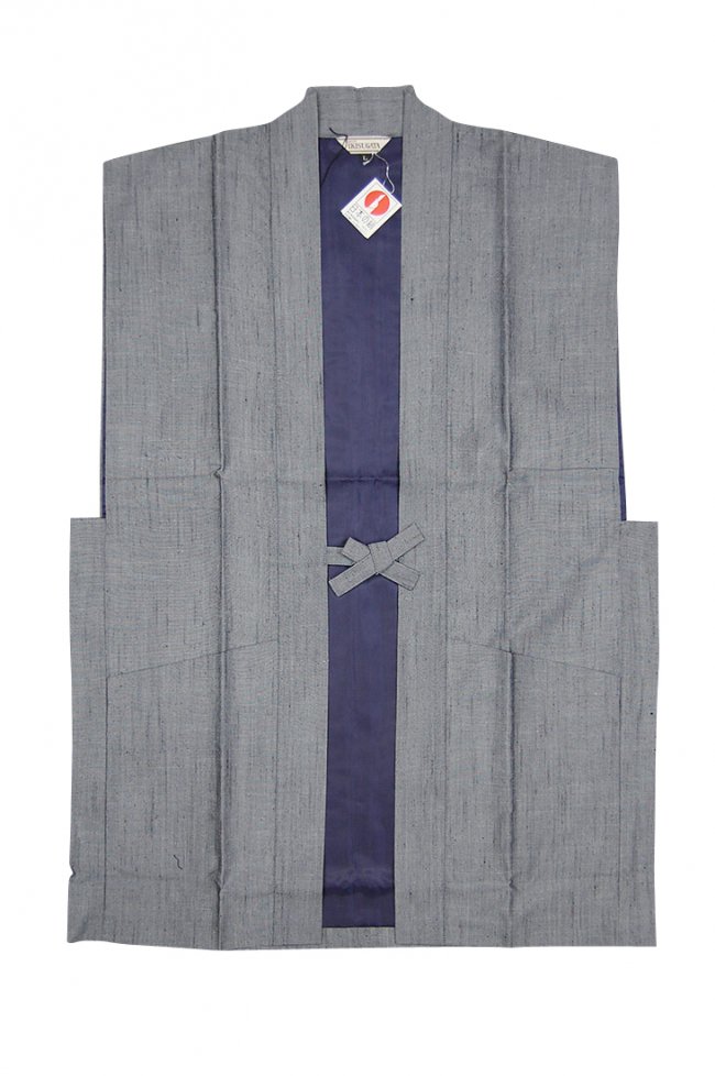 作務衣 羽織 日本製 正絹高級陣羽織ベスト　M/L - 作務衣の通販,販売なら専門店職人の技ひめか