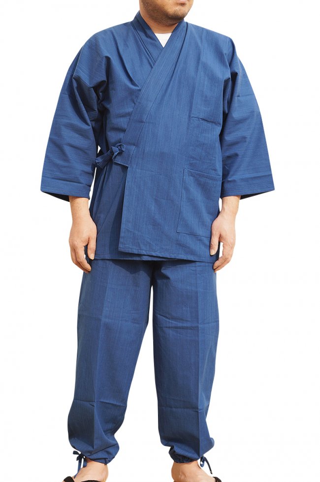作務衣 日本製 武州本藍染作務衣（さむえ）-綿100％ - 作務衣の通販