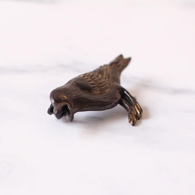 CP送料込】「ブローチ / ハシボソさん」Palnart Poc / 美しいカラスの