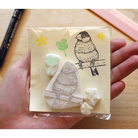 消しゴムはんこNo.483 桜とシマエナガ 消しゴムはんこNo.483 桜とシマエナガ - メルカリ