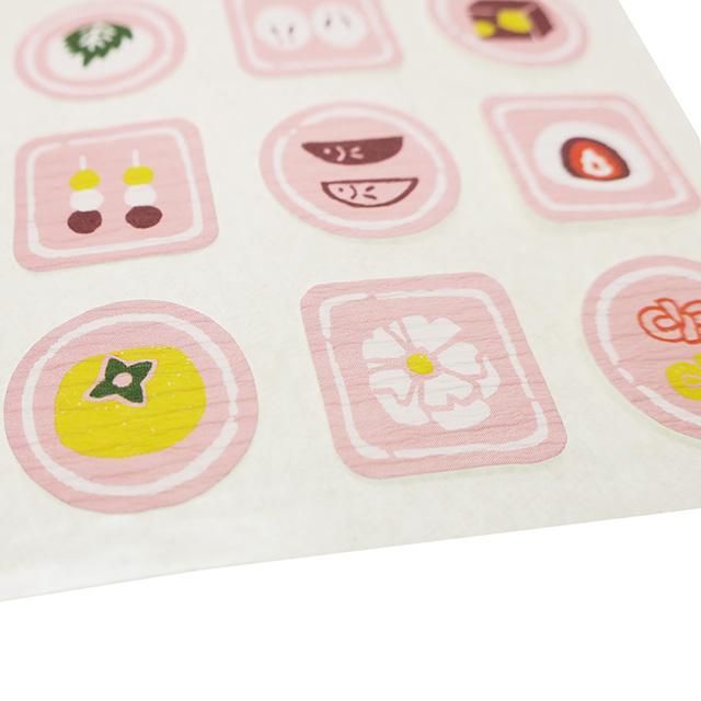 鳥グッズと一緒に♪】「和風和紙シール / 和菓子」伊予和紙ふわり
