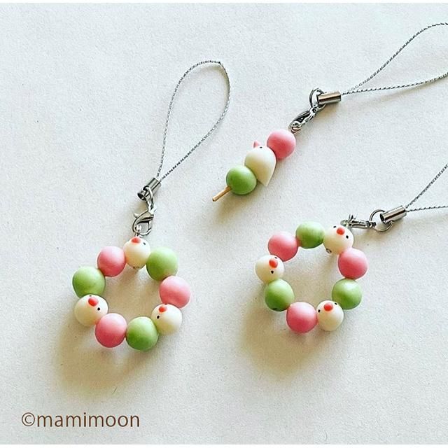 お一人様1点まで】【定番3色団子】ミニチュア作家 mamimoon「 3