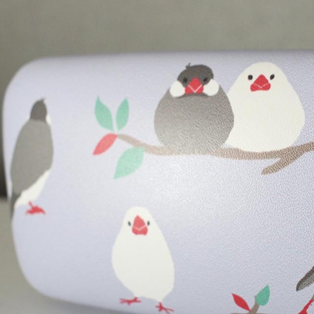 生産終了】「メガネケース / トマリギサクブン / パープル」文鳥