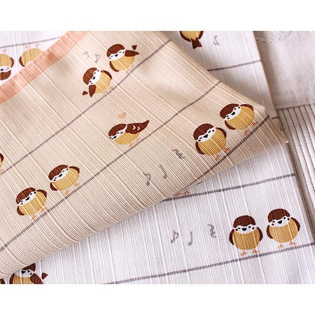 濱文様「なかよしスズメ / 小布」雀のお弁当包み・大きめクロス / 50cm×50cm*アイボリー×モカベージュ - 小鳥モチーフの雑貨とアクセサリー【文鳥ロードショー】ブンチョウ・インコ・鳥グッズ通販 濱文様「なかよしスズメ / 小布」雀のお弁当包み・大きめクロス / 50cm×50cm*アイボリー×モカベージュ - 小鳥モチーフの雑貨とアクセサリー【文鳥ロードショー】ブンチョウ・インコ・鳥グッズ通販