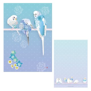 コインケース / ゆめいろいんこ」とりアート / 青系セキセイインコの