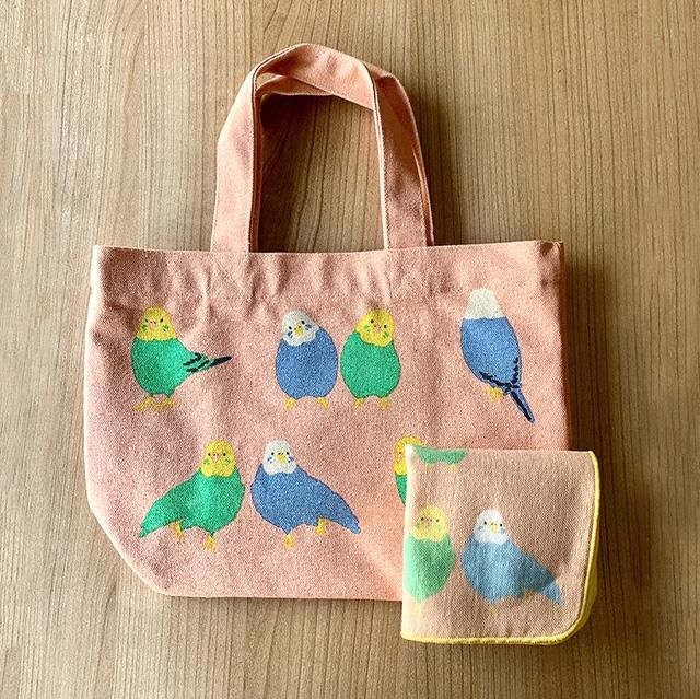 片面ガーゼハンカチタオル / ナカヨシインコ / オレンジ」セキセイ