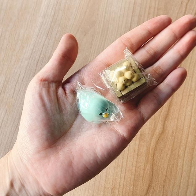 小鳥グッズと一緒に♪】「福豆」節分ミニチュア / 金マス / 鬼っ