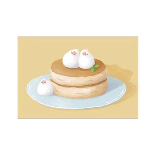 文鳥ポストカード / やましな / パンケーキ」アクティブ