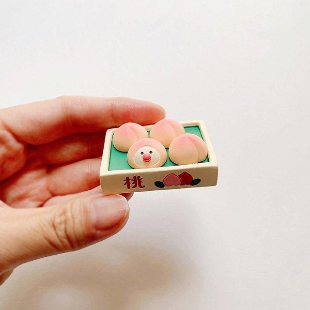 お一人様1点限り】「箱入り文鳥桃」文鳥スイーツミニチュア / ちいさな