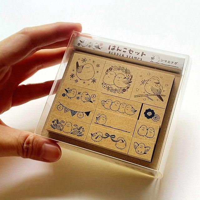 消しゴムはんこ　シマエナガとはりねずみの秋満喫特別セット 消しゴムはんこ シマエナガとはりねずみの秋満喫特別セット