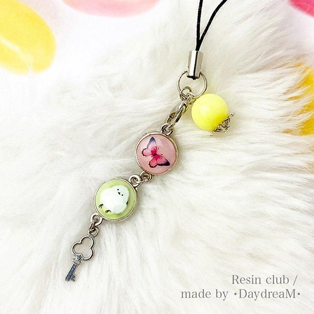 UVレジン用シールパーツ / シャカシャカパーツ / 白文鳥