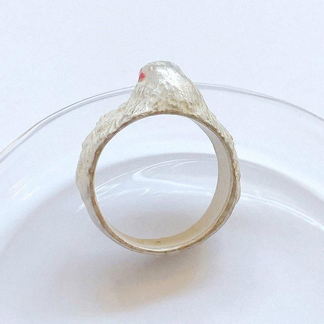 CP送料込】「リング / うとうと文鳥リング / 11号(固定)」Palnart Poc