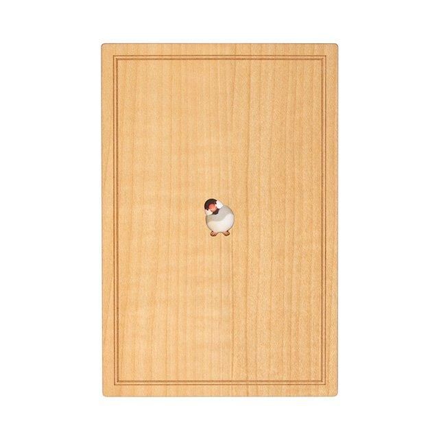 CP送料込】「御朱印帳 / 文鳥」文鳥大集合の木製プレート表紙の