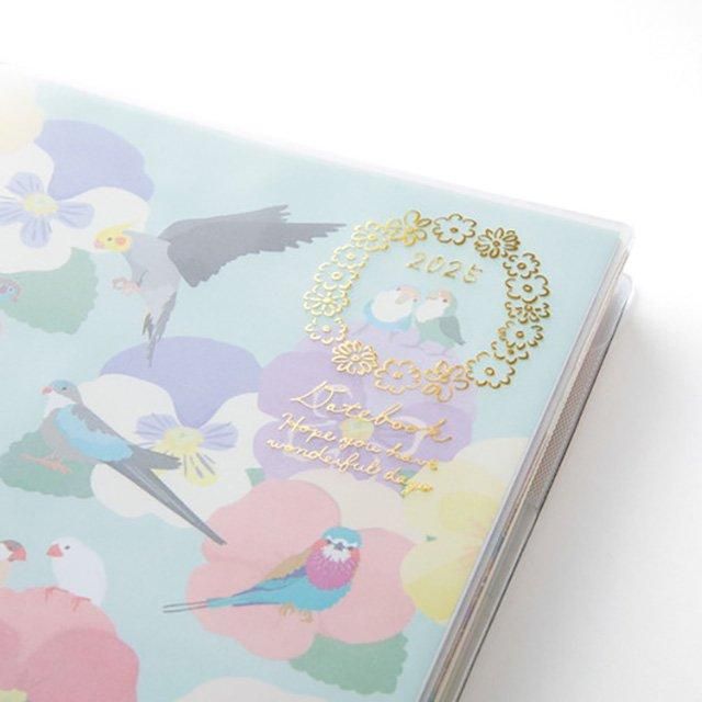 生産終了】「B6 / ポケットダイアリー / トリ柄 / 2025年」文鳥