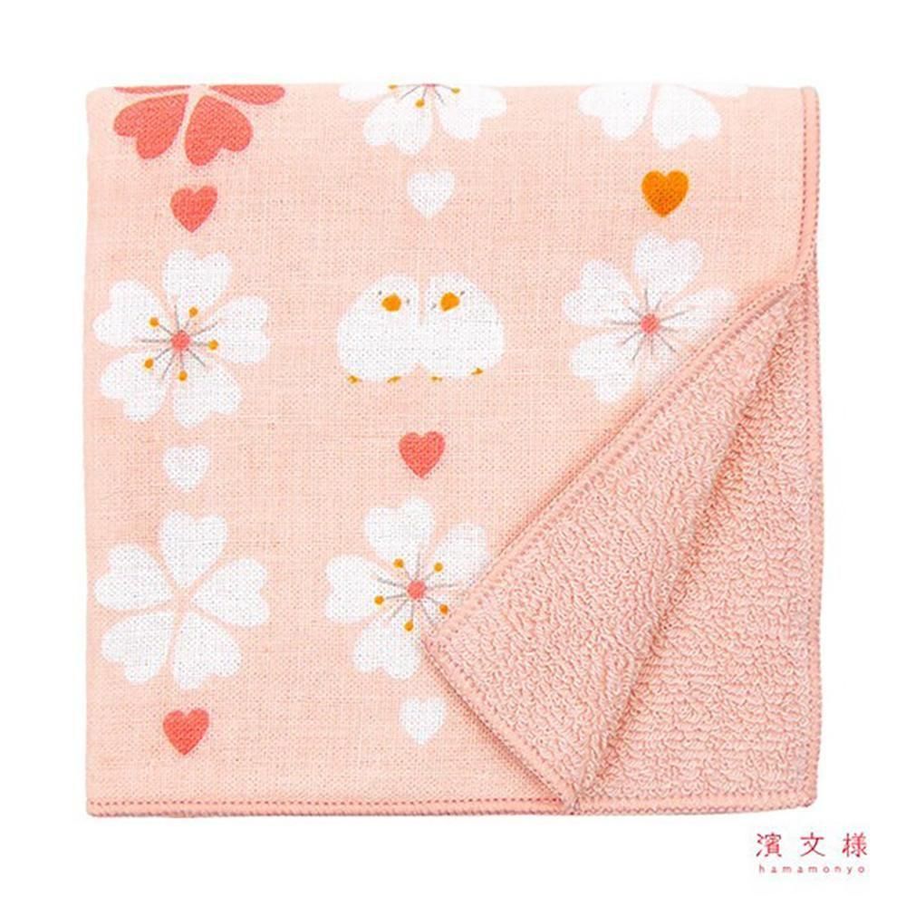 和たおるセミウォッシュ / さくら文鳥 / ピンク / 総柄」濱文様