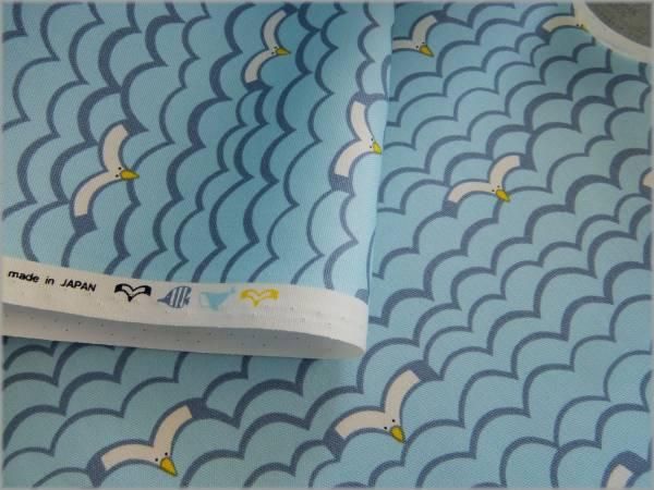 オックス 生地 カモメ 波 マリンプリント なみなみ 水色 3b 生地通販 マーブルマーケット オックス 生地 カモメ 波 マリンプリント なみなみ 水色 3b 生地通販 マーブルマーケット