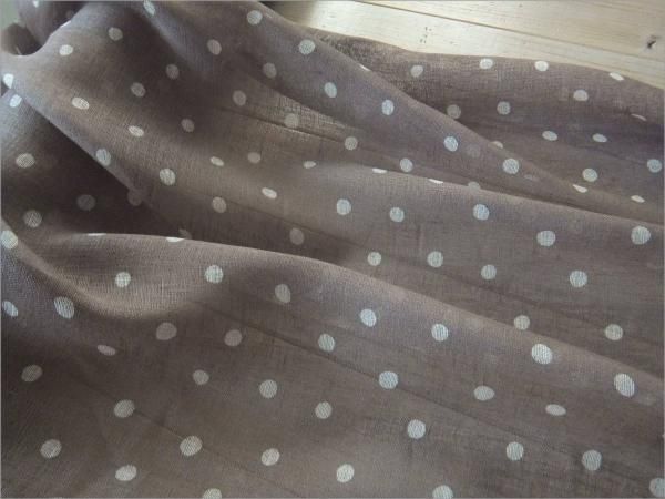 リネンガーゼ 生地 麻100 10mmドット水玉 Mocha Gray 9e 生地通販 マーブルマーケット リネンガーゼ 生地 麻100 10mmドット水玉 Mocha Gray 9e 生地通販 マーブルマーケット