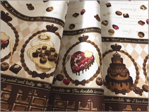 オックス 生地】チョコレートボーダー*生成り*11A① - 生地通販